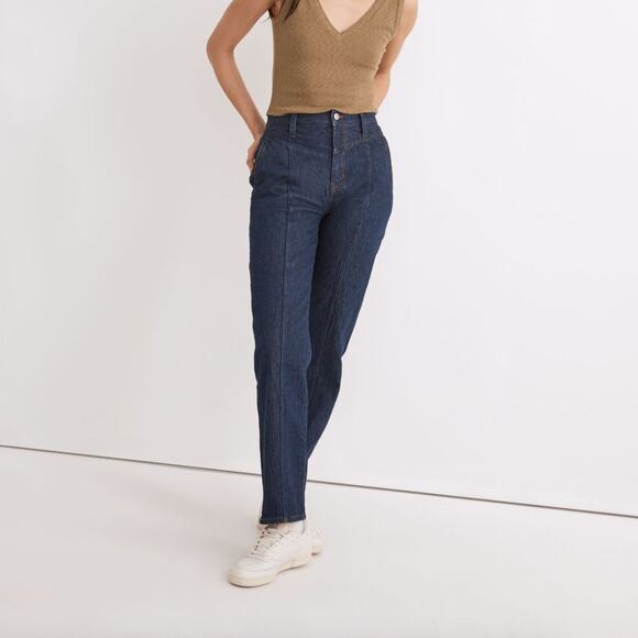 MADEWELL The Perfect Vintage Straight Jean Greenhaven Wash Seamed Version {X46} - Picture 1 of 6
